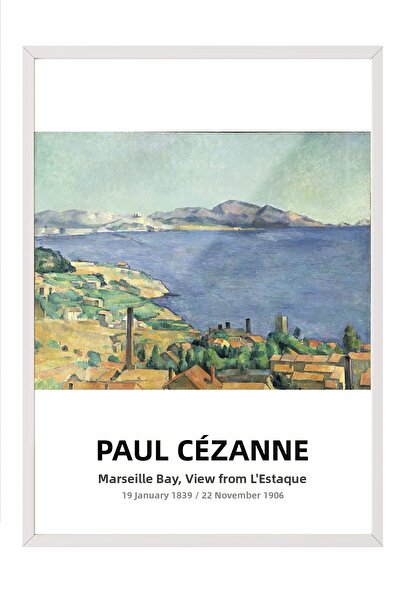 Postifull Paul Cézanne - Marșlănia de la Baie, Vy Från L'Estaque, Tablou înră...