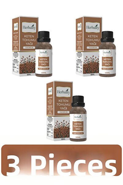 herbalıty Flaxseed Oil 50 ml 3*Pcs