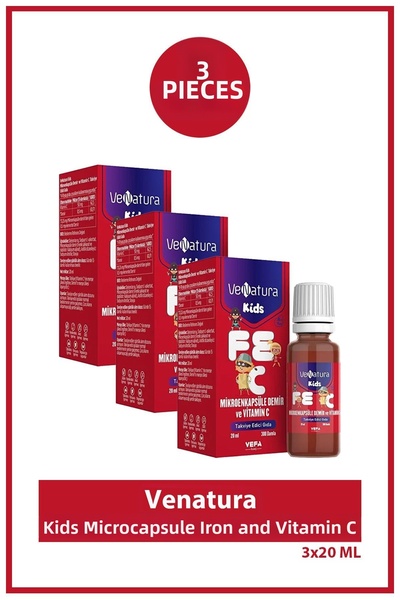 VeNatura Kids Microencapsulated Iron and Vitamin C 20 ml 3 Pieces