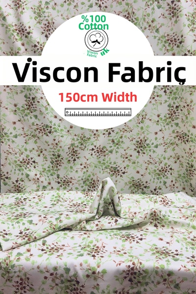 kumaş sarayı Premium Viscose Fabric – Non-Sweating Summer Dress Fabric – by t...
