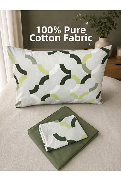 DOĞA EV TEKSTİLİ Doğanın Tüm Renkleri Ranforce Bed Sheet Set Double Size With...