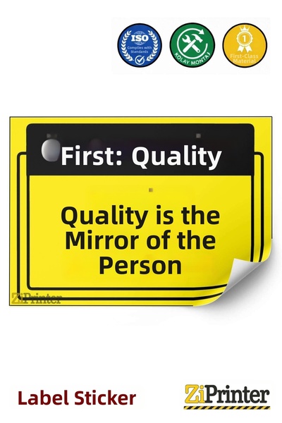 ZiPrinter Quality First. Quality Is a Matter of One's Reflection Isg Warning ...