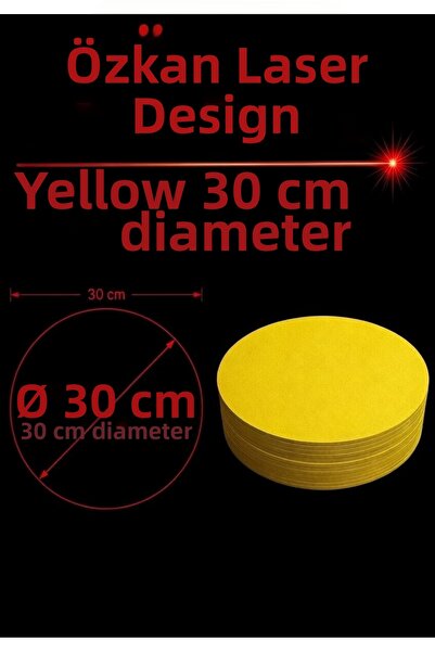 Özkan Lazer Yellow 6 Pieces 30 cm Supla 3 mm Single-Sided Painted Runner Serv...