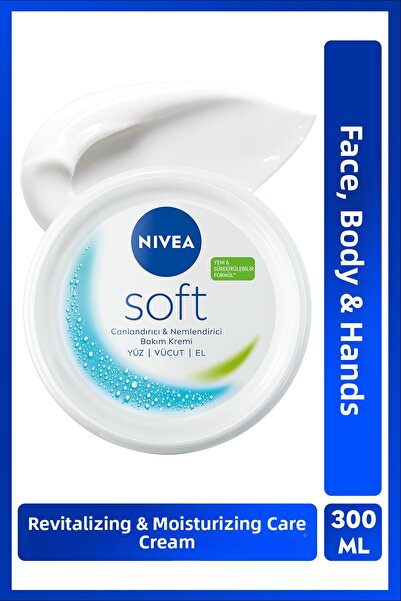 NIVEA Soft Moisturizing Treatment Cream 300ml, Jojoba Oil, Vitamin E, Fast Ab...