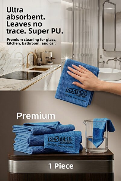 Resteril Microfiber Cloth Pu Blue - 37X37 380Gr