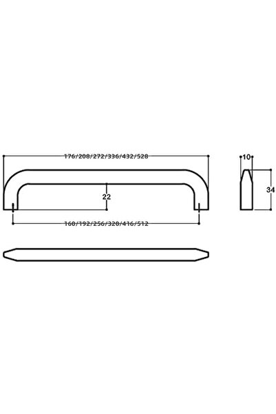 Yıldızan TAMGÜN culoare satinată 256 mm Mâner modern TAMGÜN 1159648