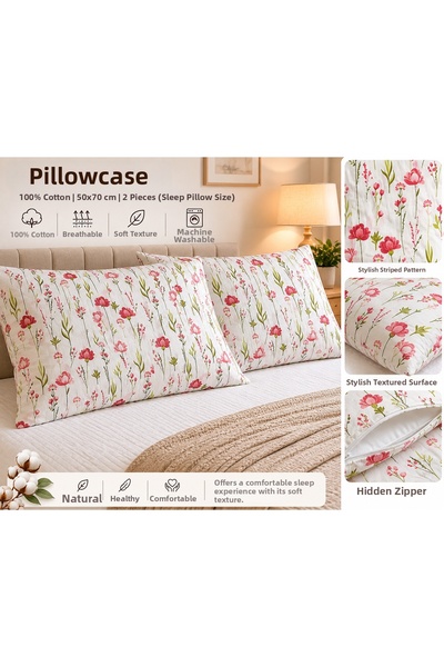CARYUM Pillowcase |   Cotton |   50X70 cm |   2 Pieces
