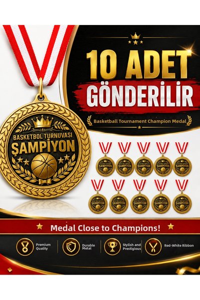 HiperAD Reklam Basketball Tournament Championship Gold Medal Metal |   Award ...