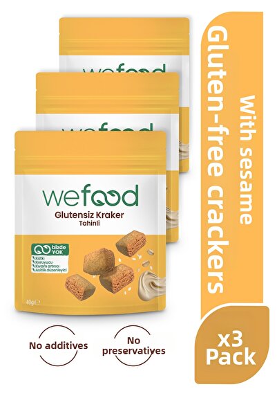 Wefood بسكويت الطحينة 40 جرام 3 عبوات