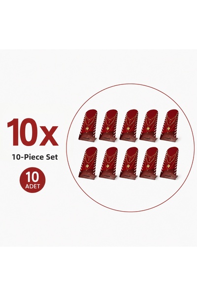ÇAKRA 10-Piece Plexiglass Necklace Stand Transparent Red - Jewelry Organizer ...