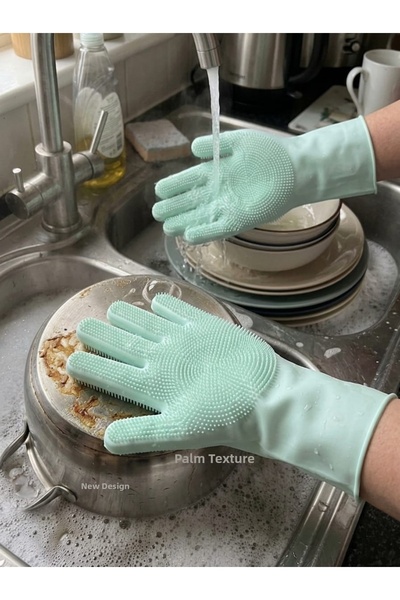 Karakayalar Self-Brushing Practical Dishwashing and Cleaning Gloves