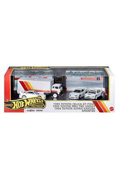 HOT WHEELS مجموعة سيارات قابلة للتجميع، 3 سيارات و1 شاحنة، مناسبة للعرض JHW44