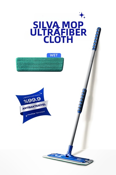 Silva Set de mop cu o singură lavetă din ultrafibră – Lavetă umedă pentru mop...