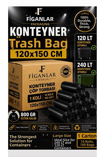 figanlar ambalaj Sac de gunoi pentru containere de 120x150 cm, special pentru...