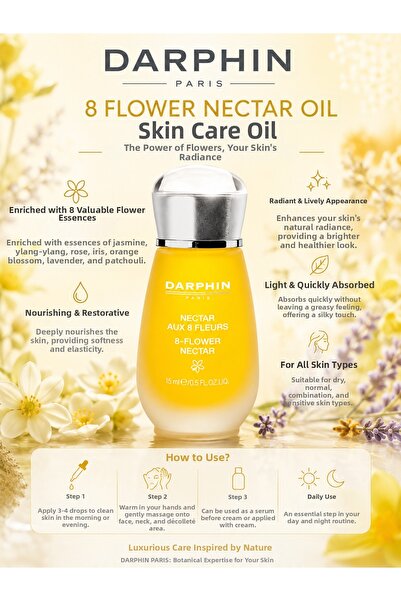 Darphin Essential Oil Elixir 15 ml – 8 Flower Extracts Repairing, Moisturizin...