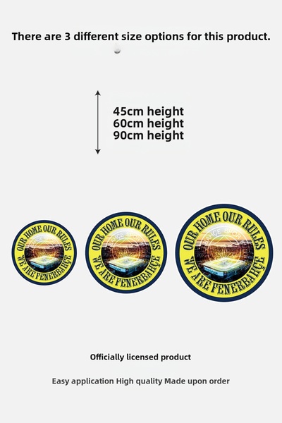Fenerbahçe Wall Sticker Yellow Navy Blue Arma 45 cm - Licensed Original