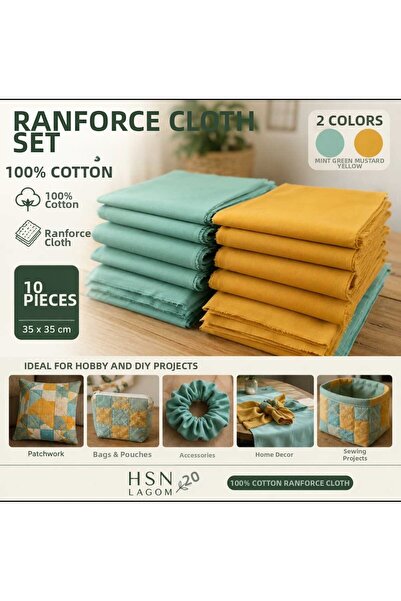 HSN LAGOM 100% Cotton Fabric Set for Sewing and Hobby – Piece
