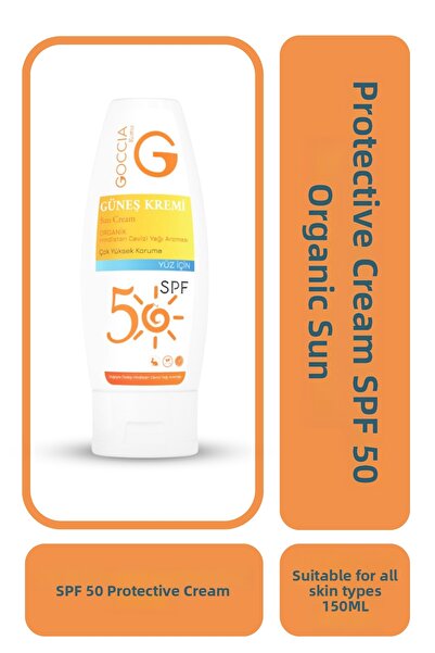 goccia Organic Sunscreen Cream 50 Spf |   High Protection for Very Sensitive ...
