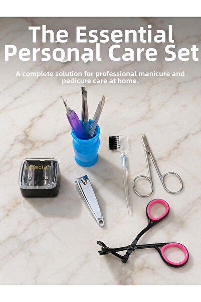 teknotrust Preminium Portable Manicure Care Set Daily Hand, Foot and Eyebrow ...
