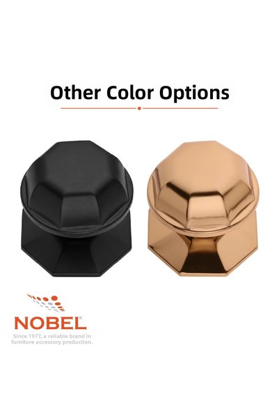 Nobel Rose Crystal Door Knob, Door Knob, Metal, Matte Black