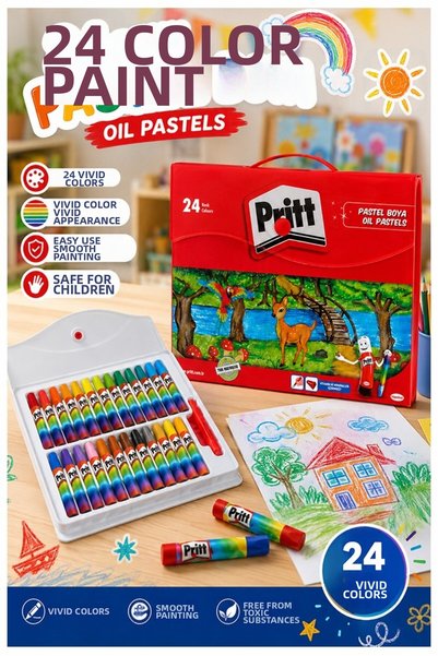 Artmaster ألوان الباستيل 24 لونًا، عبوة واحدة من ألوان بريت الباستيل مع حقيبة...