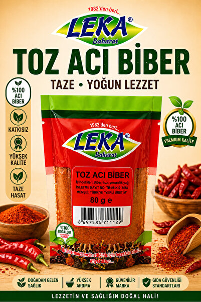 leka baharat Kırmızı Toz Acı Biber 80 g