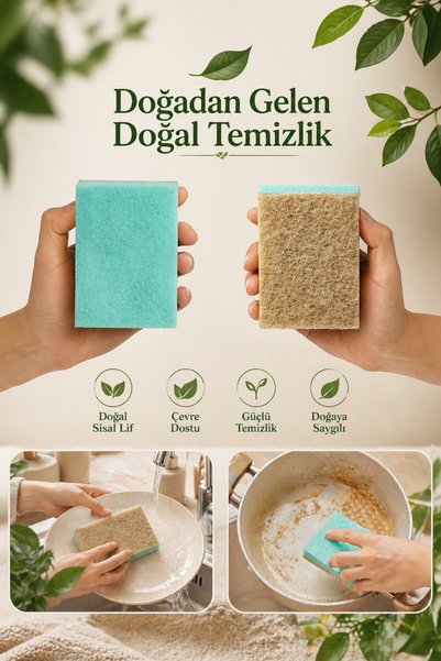 grimorlife 10 Pieces of Natural Fiber Sisal Corrugated Dish Sponge – Special Textured Pinterest Kitchen Cleaning Dish Sponge