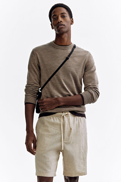 H&M Keten Karışımlı Şort Regular Fit