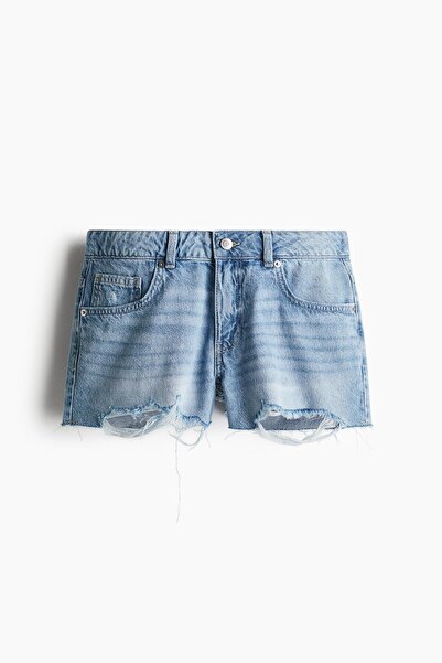 H&M Kot Şort Low Rise