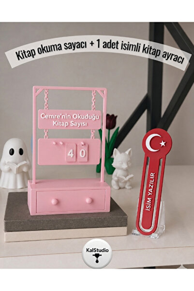 Kal Studio Kişiye Özel Kitap Okuma Sayacı- İsimli Kitap Takip Panosu