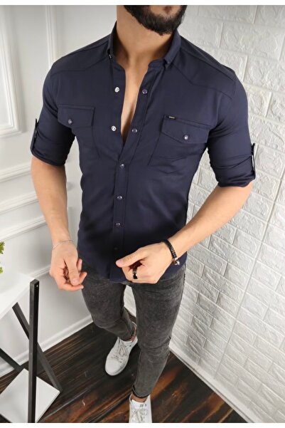 ATKGİYİM ATK GİYİM Premium %95 Koton Çift Cepli Slim Fit Klasik Spor Erkek Gö...