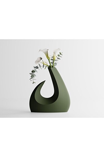 Sani Vază „LUNARA” 220 x 85 x H238 mm - Verde închis mat