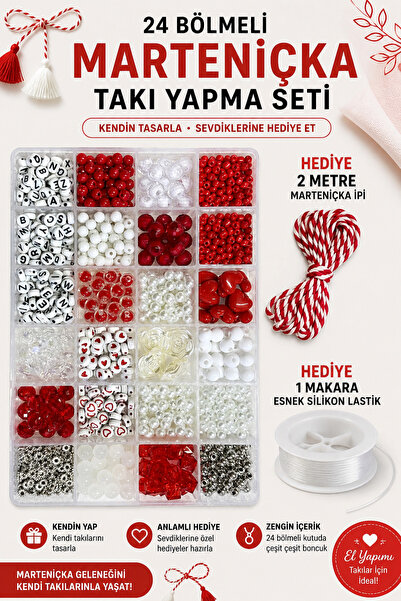 By MO Accessories Set de bijuterii cu mărgele Marteniçka într-o cutie cu 24 d...