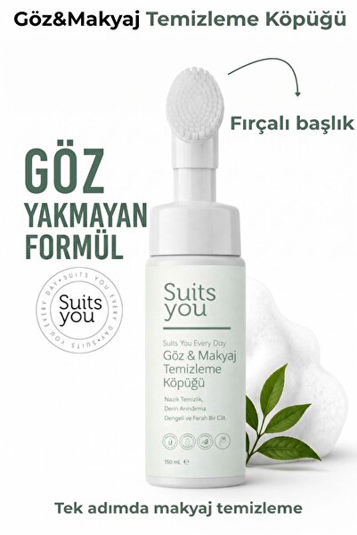 suitsyou Soft Göz&Makyaj&Yüz Temizleme Köpüğü-Göz Yakmayan-Kaş-Kirpik-Göz Çev...