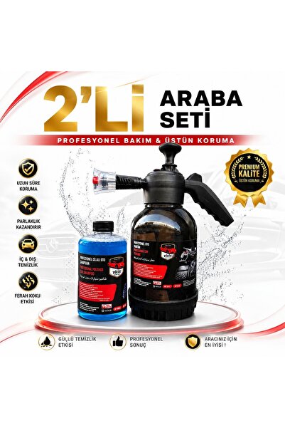 ROX KİMYA 2”li Araç Araba Yıkama Köpük Atan pompa + Cilalı Oto Şampuan 500ml