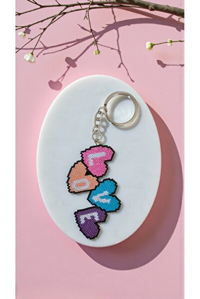 SEARD Miyuki Beads Handmade Colorful Love Keychain/Bag Ornament