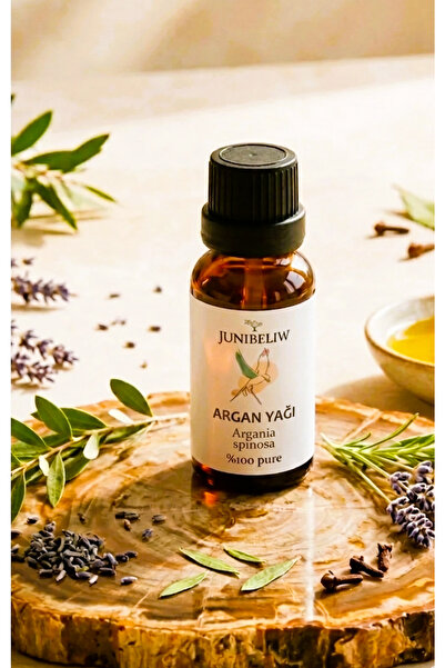 junibeliw Cold Pressed Natural Pure Argan Oil 20 ml Glass Bottle with Interna...