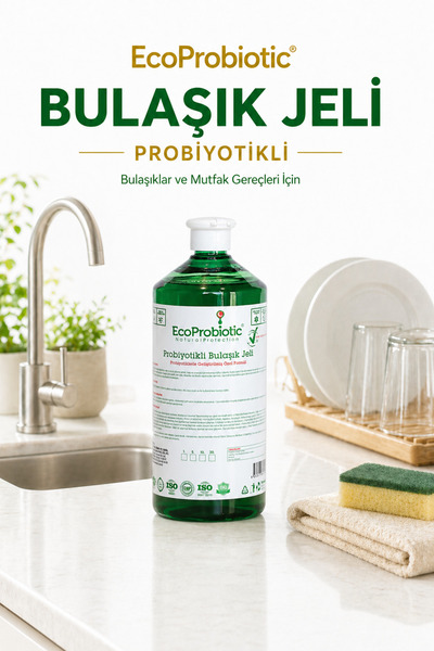 EcoProbiotic Elde Yıkama Bulaşık Jeli 1 L | Probiyotikli, Çevre Dostu