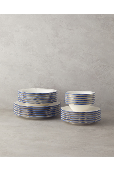 English Home Blue Way Porselen Yemek Takımı 24 Parça 6 Kişilik Mavi