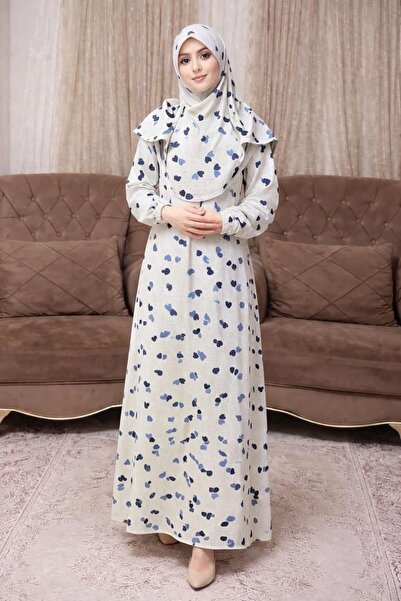 ALDAIYR One-Piece Women's Embroidered Prayer Dress