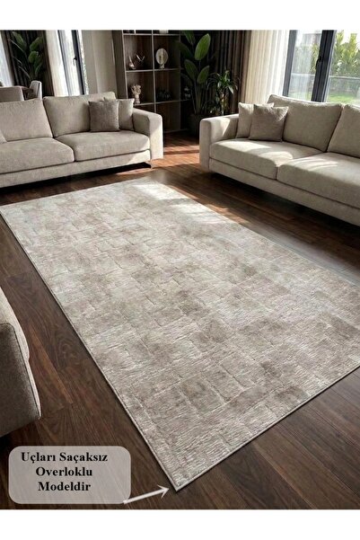 NaRStore Home Aksu Stan Bej Kaymaz Tabanlı Kesme Kabartmalı Salon Koridor Mut...