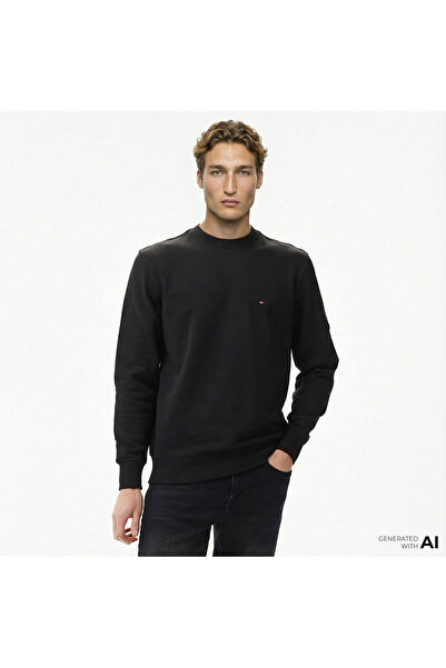 Tommy Hilfiger Core Essentials Erkek Siyah Sweatshirt