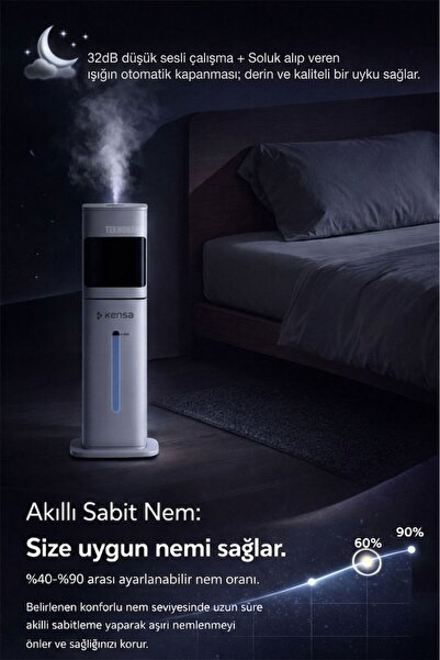 Arendo 4 LT Ultrasonik Hava Nemlendirici Buhar Makinesi Dev XL Tıkanmaz Ultra Güçlü Ekstra Buhar Çıkışı