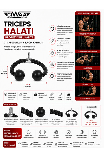 CIWAA Cwa-2070 Triceps Halatı