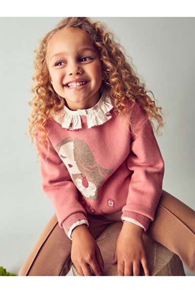 MAYORAL Girl's Mixed Pattern Knitted Sweater 2-10 Years Orange
