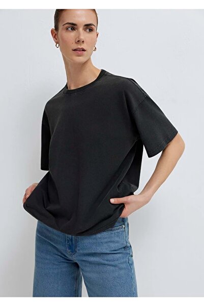 Mavi M1614313 Basic T-Shirt T-Shirt Women's T-Shirt Smoked