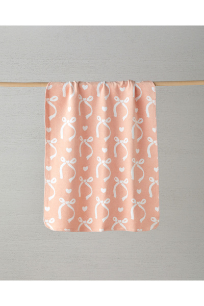 English Home Love Bow Pamuklu Bebe Battaniye 100x120 cm Somon