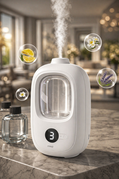 Mioji Mio Smell 2x Yeni Nesil Şarjlı Otomatik Oda Kokusu Makinesi (1 ADET SHANGRİ-LA KOKUSU ILE BİRLİKTE)