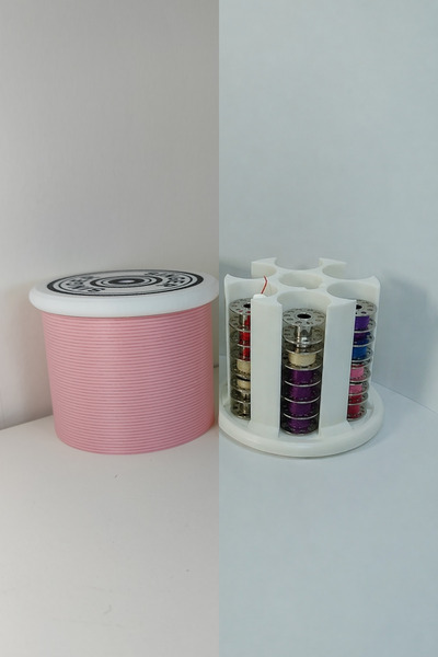 crafts3dstudio صندوق ماسورا مكون من 30 قطعة - منظم خيوط الحياكة |   صندوق تخز...