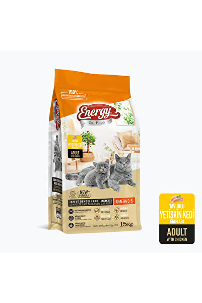 Energy Tavuklu Yetişkin Kedi Maması 15 Kg